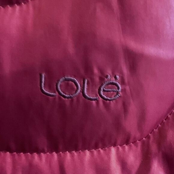 Lolë Women's Hooded Down Puffer Coat - XS (2-4) - Red Burgundy Full Zip Fitted - Picture 5 of 16